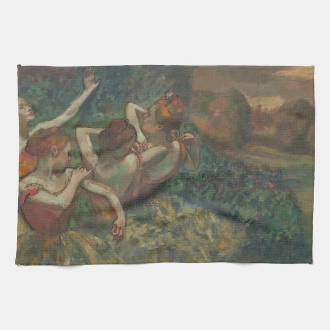 Linge De Cuisine Quatre danseurs d'Edgar Degas, Ballet Fine Art (Horizontal)