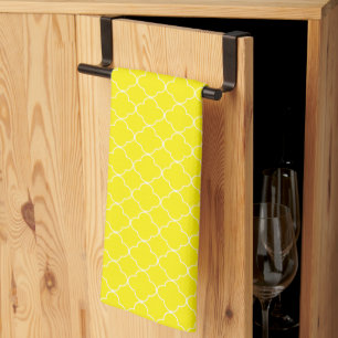 Linge De Cuisine Quatrefol jaune