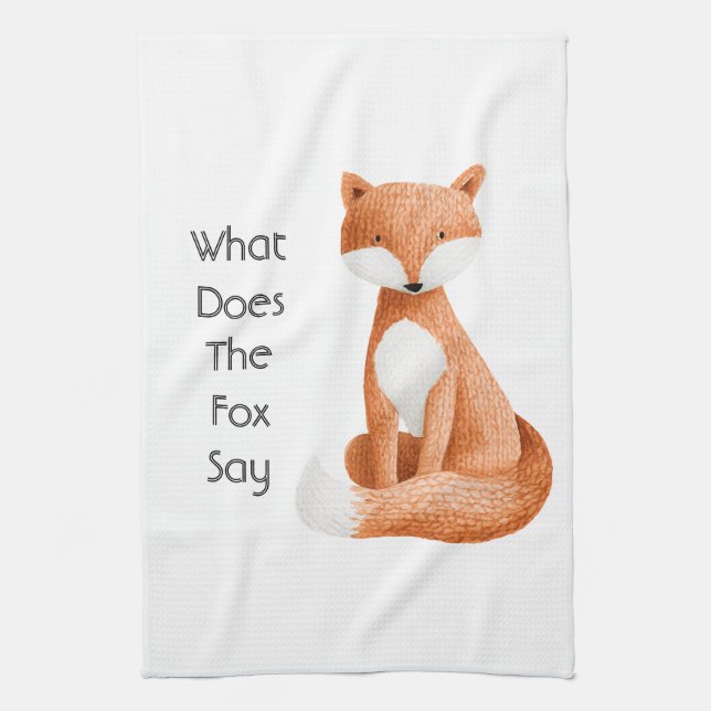 Linge De Cuisine Que dit le renard ? (Vertical)