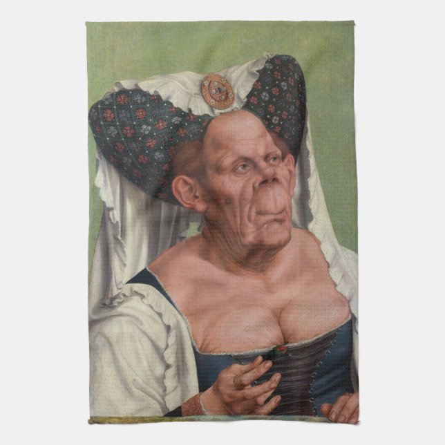 Linge De Cuisine Quentin Matsys - Une Vieille Femme Grotesque (Vertical)