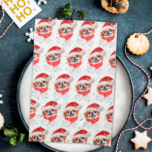 Linge De Cuisine Race de chien Japonais Chin Étoiles de Noël