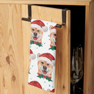 Linge De Cuisine Race de chien Shiba Inu Étoiles de Noël