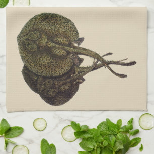 Linge De Cuisine Raies pastenagues, Animaux de la vie marine vintag