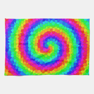 Linge De Cuisine Rainbow Spiral Mosaic Tile