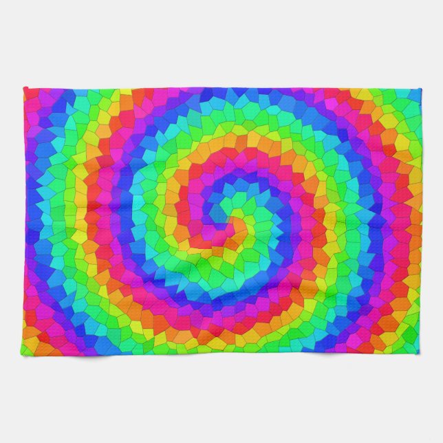 Linge De Cuisine Rainbow Spiral Mosaic Tile (Horizontal)