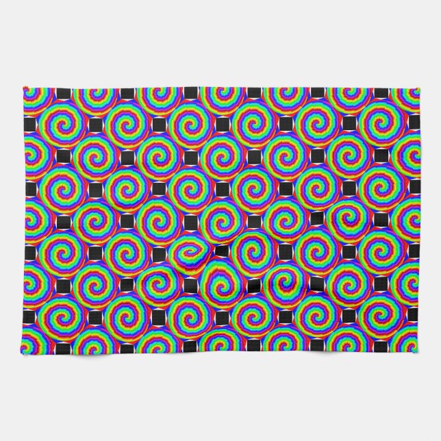 Linge De Cuisine Rainbow Spiral par Kenneth Yoncich (Horizontal)