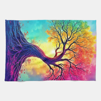 Linge De Cuisine Rainbow Tree: Roots of Infinite Hope Art