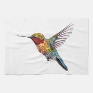 Linge De Cuisine Rainbow Wings : Art vibrant de colibri