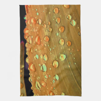 Linge De Cuisine Raindrops Closeup, Spacey Rust Orange