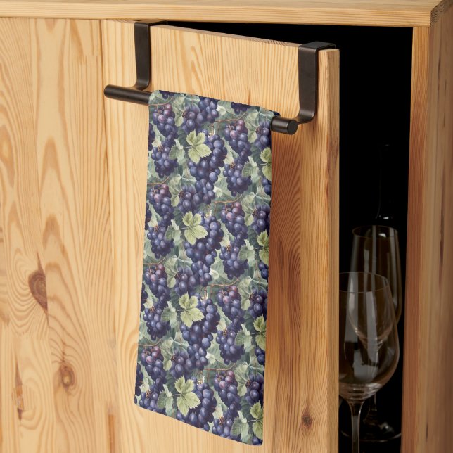 Linge De Cuisine raisin carrelé mignon fruit motif (Pliage en tiers)