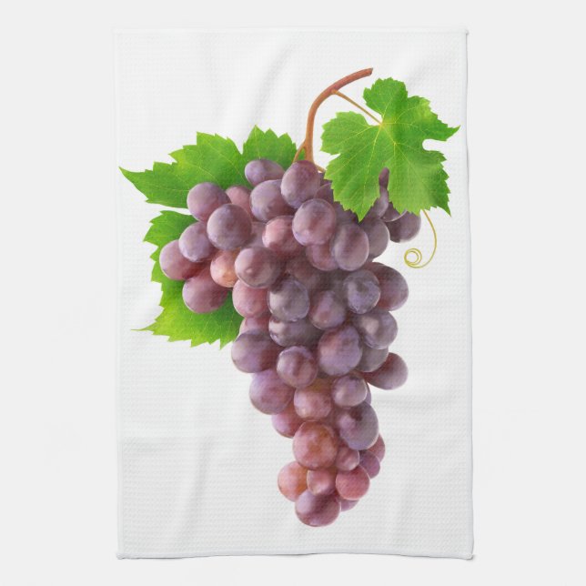 Linge De Cuisine Raisins rouges (Vertical)