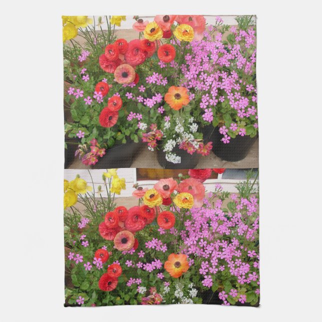 Linge De Cuisine Rannunculus Bulles de printemps Ballotin de gâteau (Vertical)