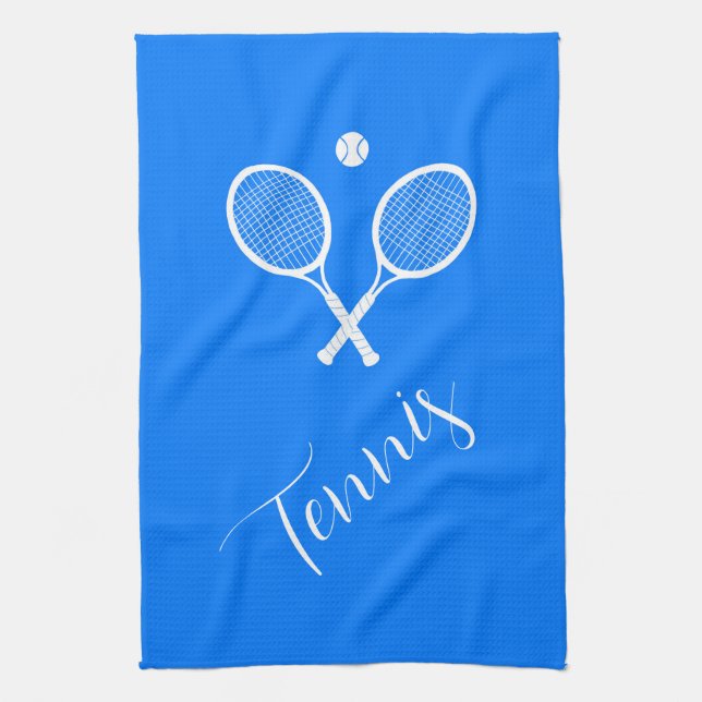 Linge De Cuisine Raquettes de tennis et Ball Blue (Vertical)