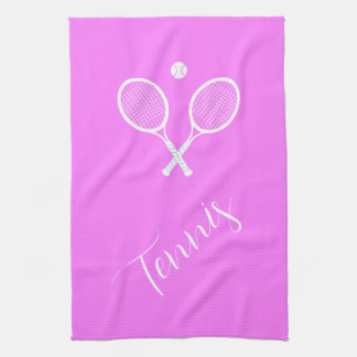 Linge De Cuisine Raquettes de tennis et boule rose