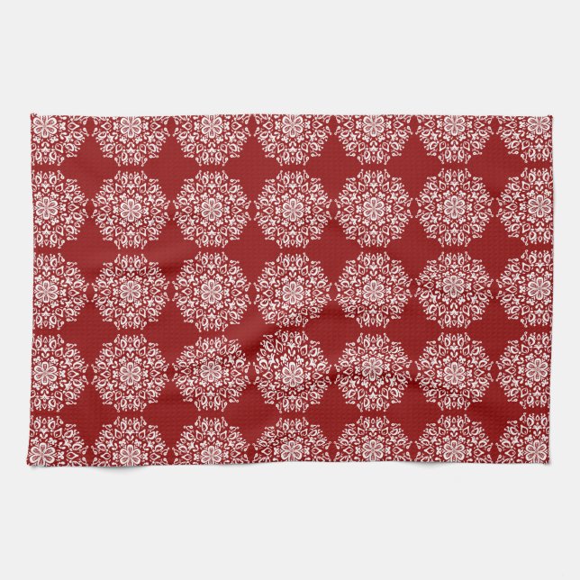 Linge De Cuisine Raspberry Mandala (Horizontal)