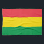 Linge De Cuisine Rasta colore le motif rouge jaune vert de drapeau<br><div class="desc">Serviette de cuisine rouge de motif de drapeau de rayures de jaune de vert de couleurs de Rasta</div>