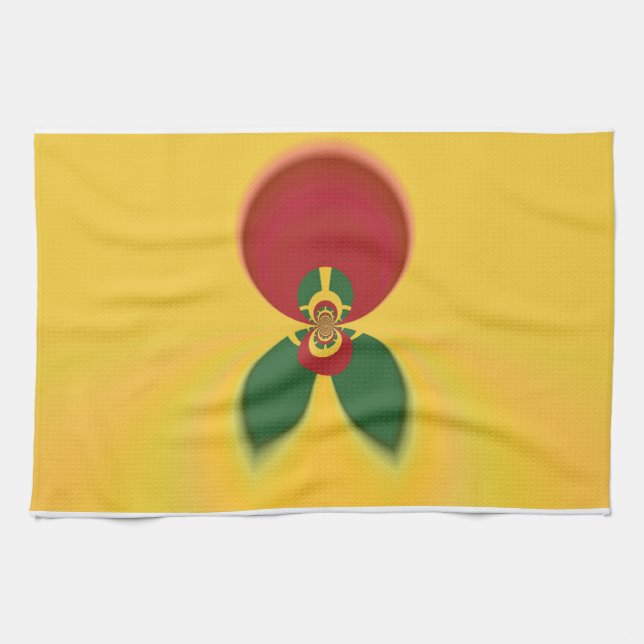 Linge De Cuisine Rasta Colours Art Abstrait Imprimer (Horizontal)