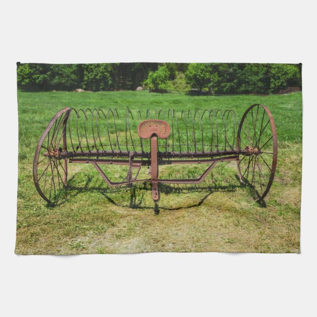 Linge De Cuisine Râteau à foin tiré par un cheval (Horizontal)