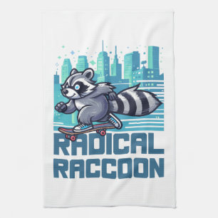 Linge De Cuisine Raton laveur radical skateboard urbain
