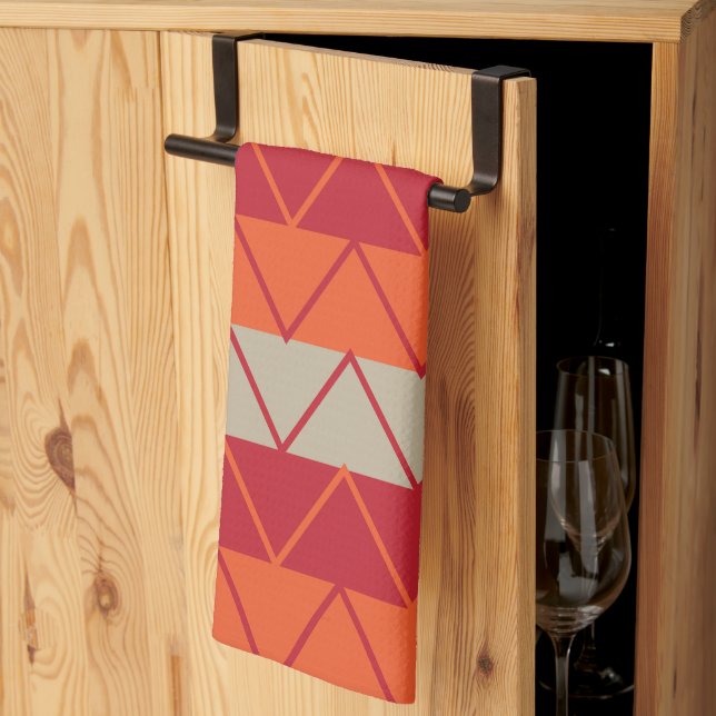 Linge De Cuisine Rayure Chevron Colorée  (Pliage en tiers)