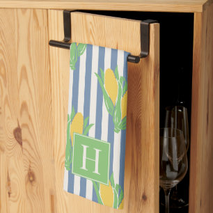 Linge De Cuisine Rayure de maïs d'art populaire