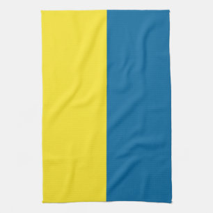 Linge De Cuisine Rayures   Bleu et jaune   Personnalisable