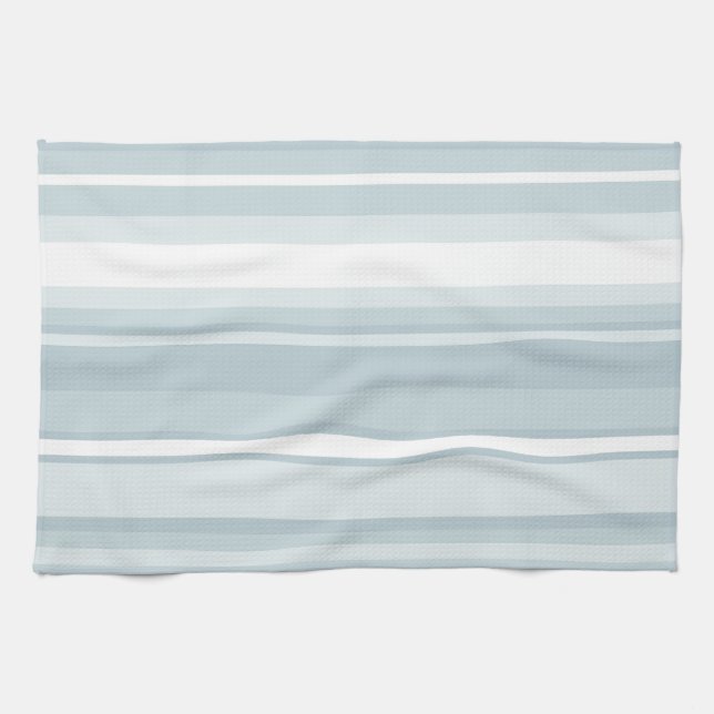 Linge De Cuisine Rayures bleu glace (Horizontal)