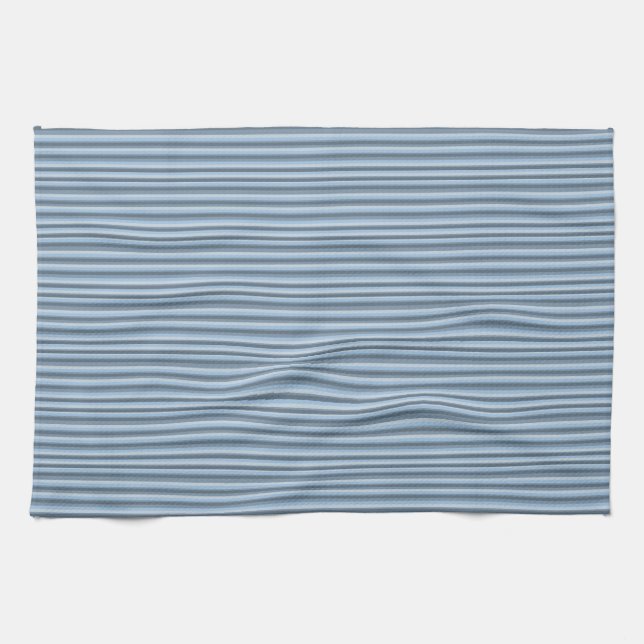 Linge De Cuisine Rayures bleues (Horizontal)