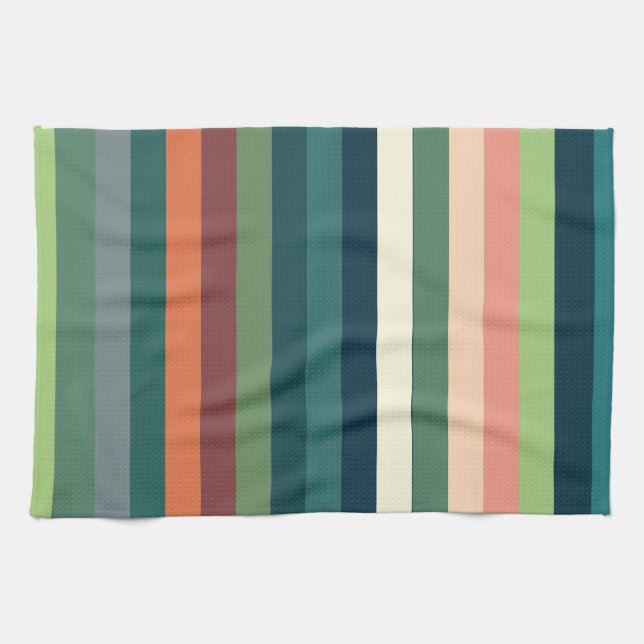 Linge De Cuisine Rayures de couleur (Horizontal)