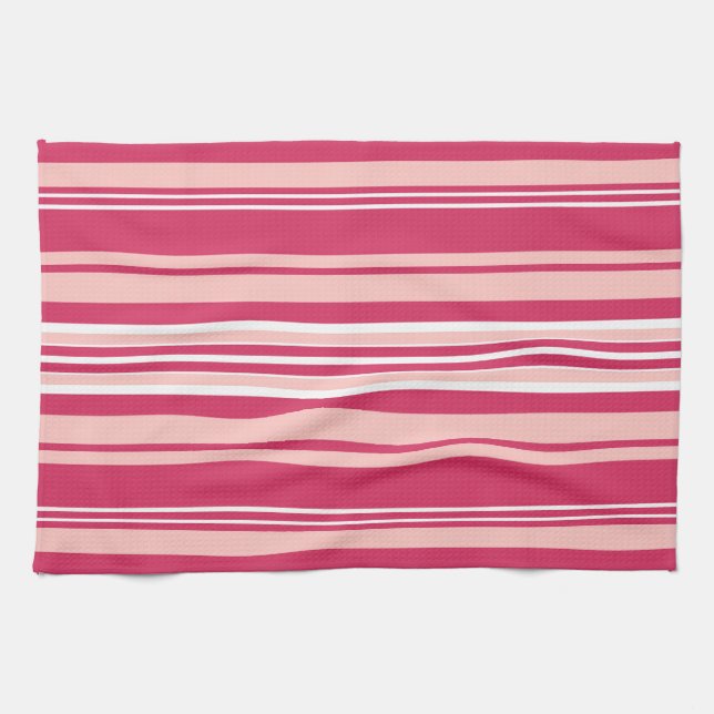 Linge De Cuisine Rayures de marron clair (Horizontal)