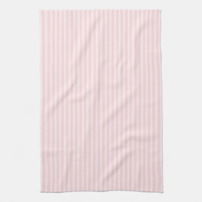 Linge De Cuisine Rayures de rose en pastel (Vertical)
