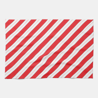 Linge De Cuisine Rayures de rouge de sucre de canne