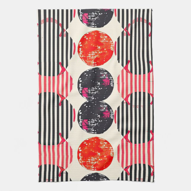 Linge De Cuisine Rayures de tranche de citron bold (7) (Vertical)