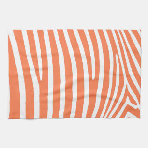 Linge De Cuisine Rayures de zèbre de corail