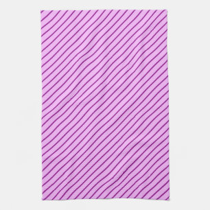 Linge De Cuisine Rayures diagonales - orchidée et violet