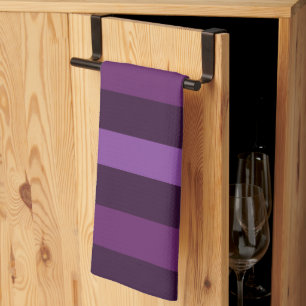 Linge De Cuisine Rayures gras violet
