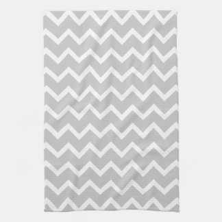 Linge De Cuisine Rayures grises et blanches de zigzag