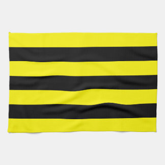 Linge De Cuisine Rayures jaunes et noires