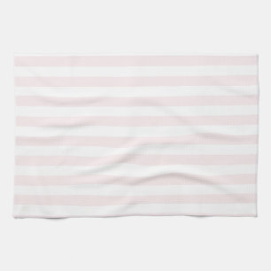 Linge De Cuisine Rayures minces - blanches et pâles - rose