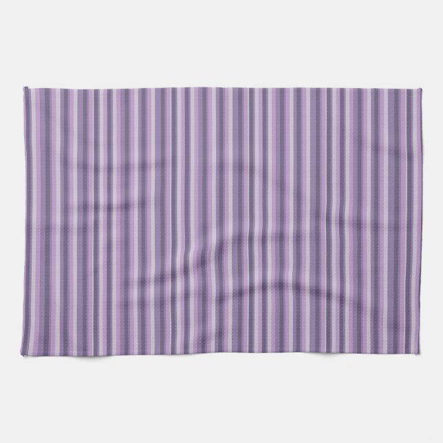 Linge De Cuisine Rayures violettes (Horizontal)