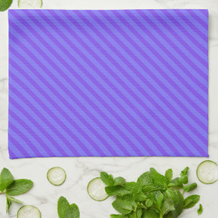Linge De Cuisine Rayures violettes violettes diagonales