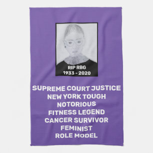 Linge De Cuisine RBG Tribute NY Tough Purple