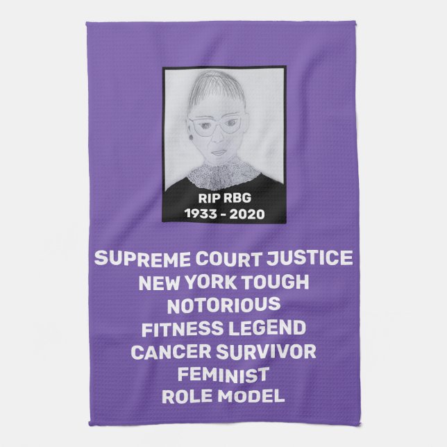 Linge De Cuisine RBG Tribute NY Tough Purple (Vertical)