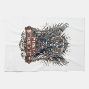 Linge De Cuisine Reaper Chrome Patriotique Squelette de Patriote So