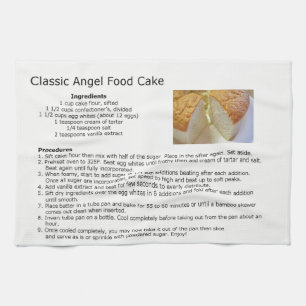 Linge De Cuisine Recette classique de gâteau de nourriture d'ange