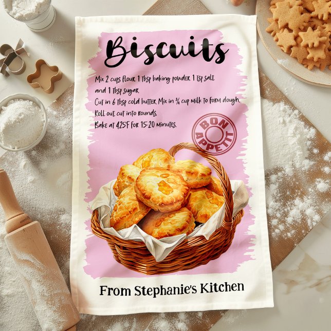 Linge De Cuisine Recette de Biscuit Personnalisée (Créateur téléchargé)