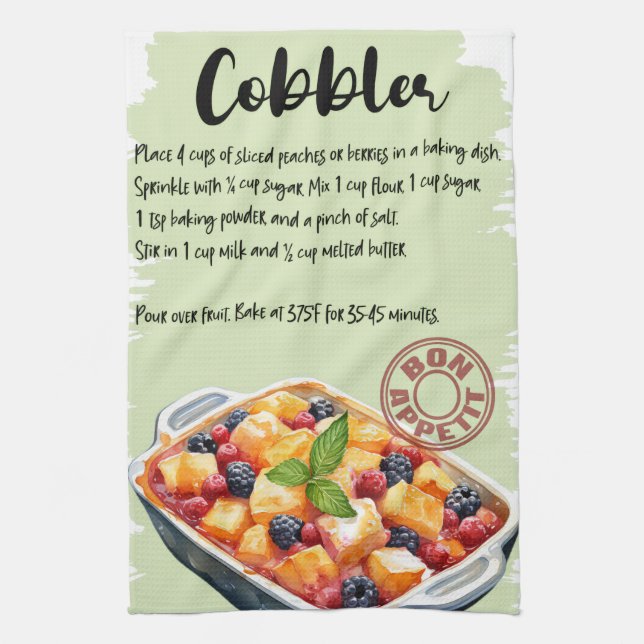 Linge De Cuisine Recette de Cobbler (Vertical)