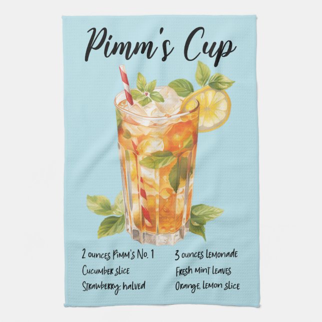 Linge De Cuisine Recette de Cocktail de la Coupe Pimm (Vertical)