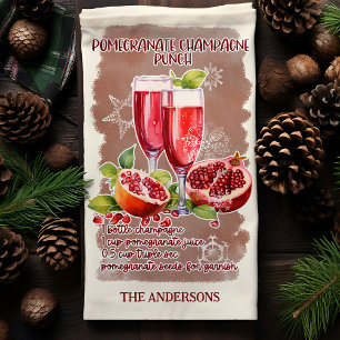 Linge De Cuisine Recette de cocktail de Noël au jus de grenade Punc