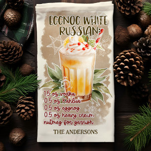 Linge De Cuisine Recette de cocktail de Noël Eggnog White Russian